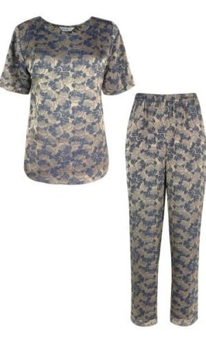Hạnh Bộ đồ dài trung niên mặc nhà, sang trọng tay ngắn 0470/4.602