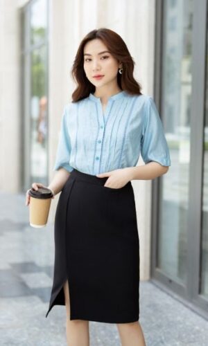 Váy cách điệu xẻ tà